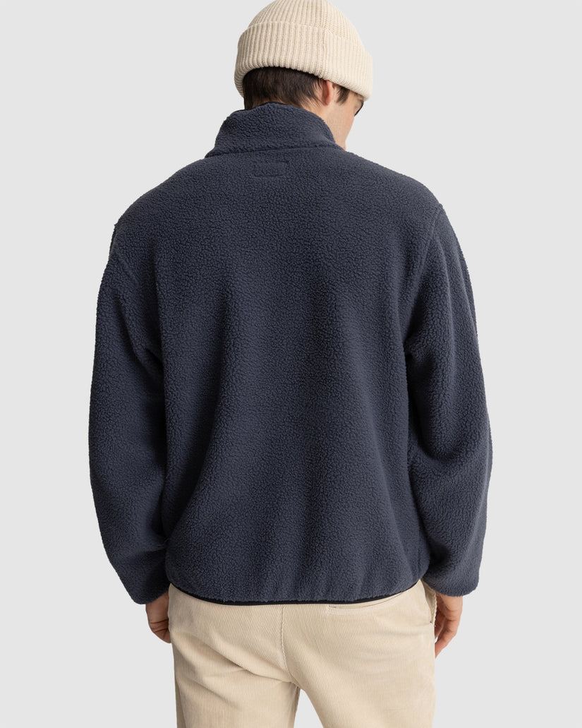 MENS HALF ZIP SHERPA FLEECE PULL OVER