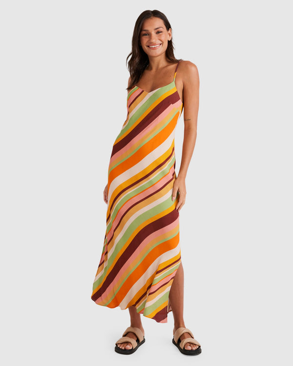 SAFFRON BIAS MIDI DRESS