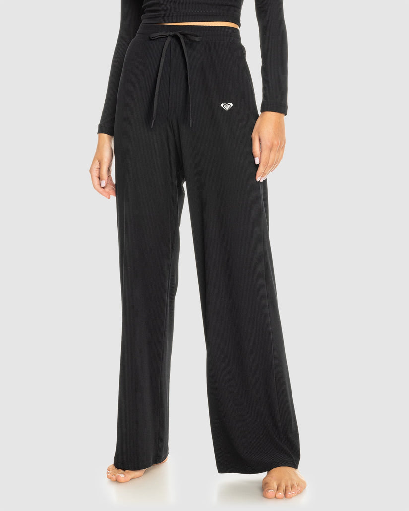 RISE & VIBE RIB WIDE LEG PANTS