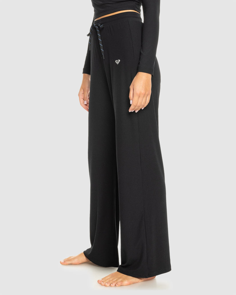 RISE & VIBE RIB WIDE LEG PANTS